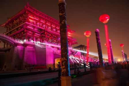 Schau im Themenpark Tang-Paradise in Xian