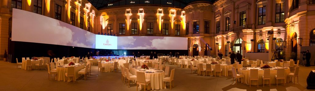 Panoramafotografie auf einer Emirates Veranstaltung in Berlin